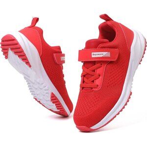 👑Boys Running Athletic Light Red Sneakers Sport Breathable Tennis Comfort Shoes